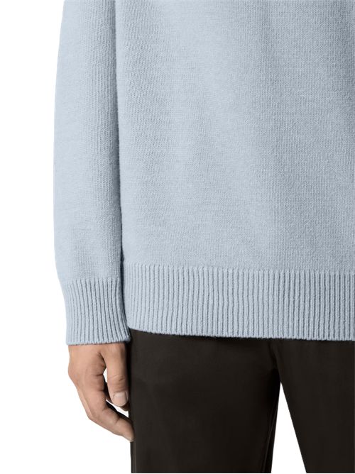Maglione girocollo vestibilità regular con finiture a costine Stone Island | L2S15 5100072 S00A3V0049 ASH GREY